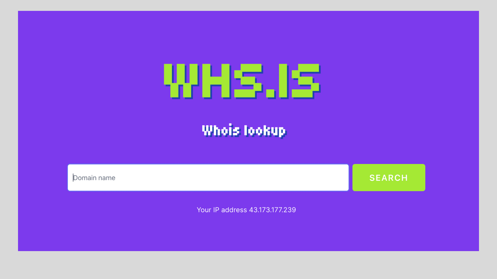 Tool to check domain ownership and registration info