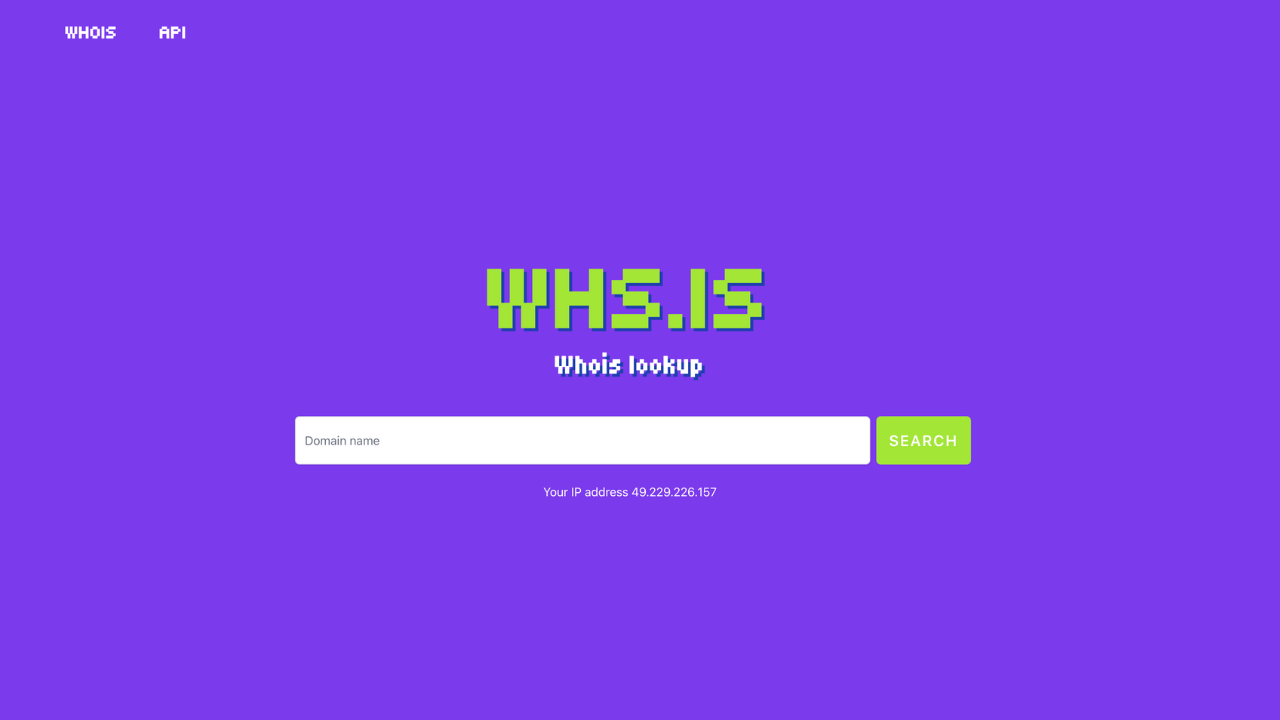 Whois service whs.is