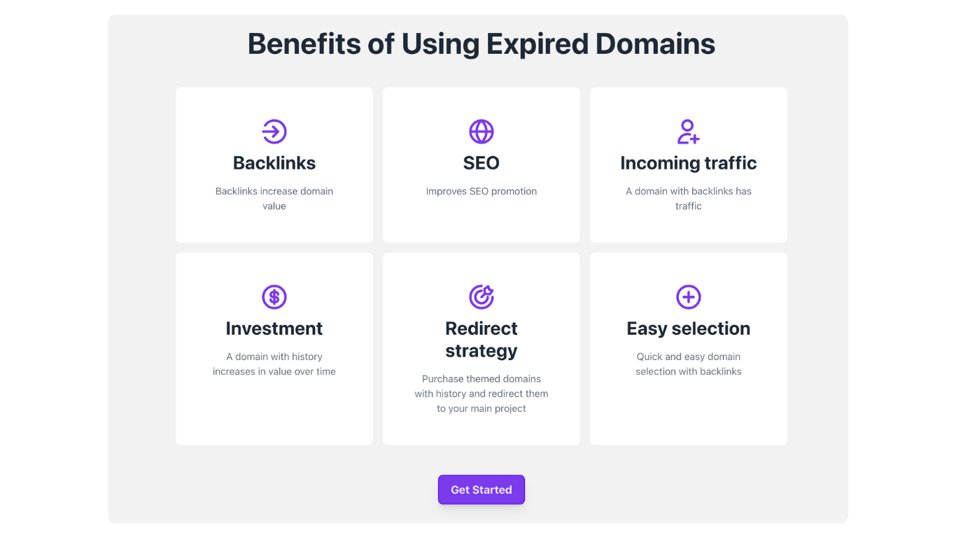 Benefits of using expired domains with backlinks