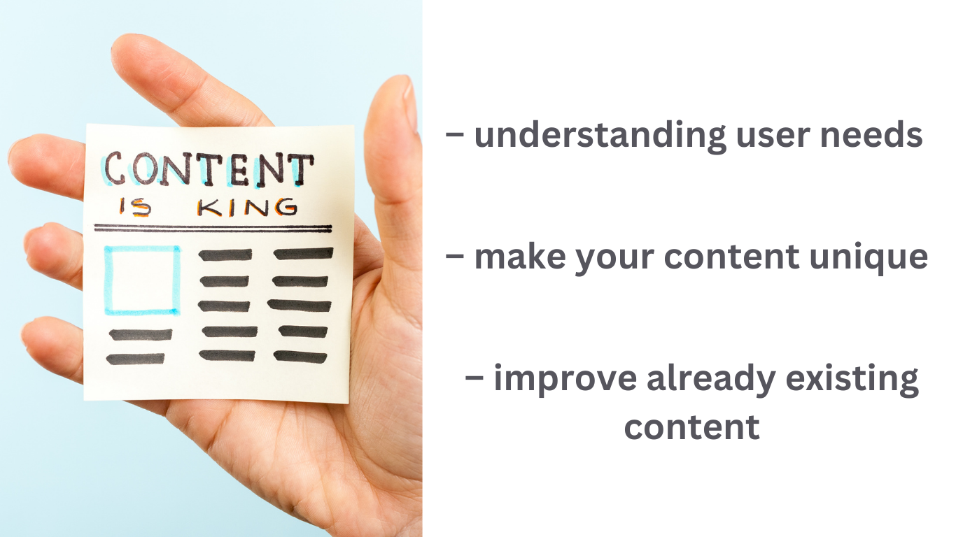 Create high-quality and unique content to rank higher