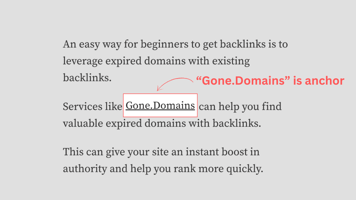 This part of the Medium article shows what an anchor is, using a real example