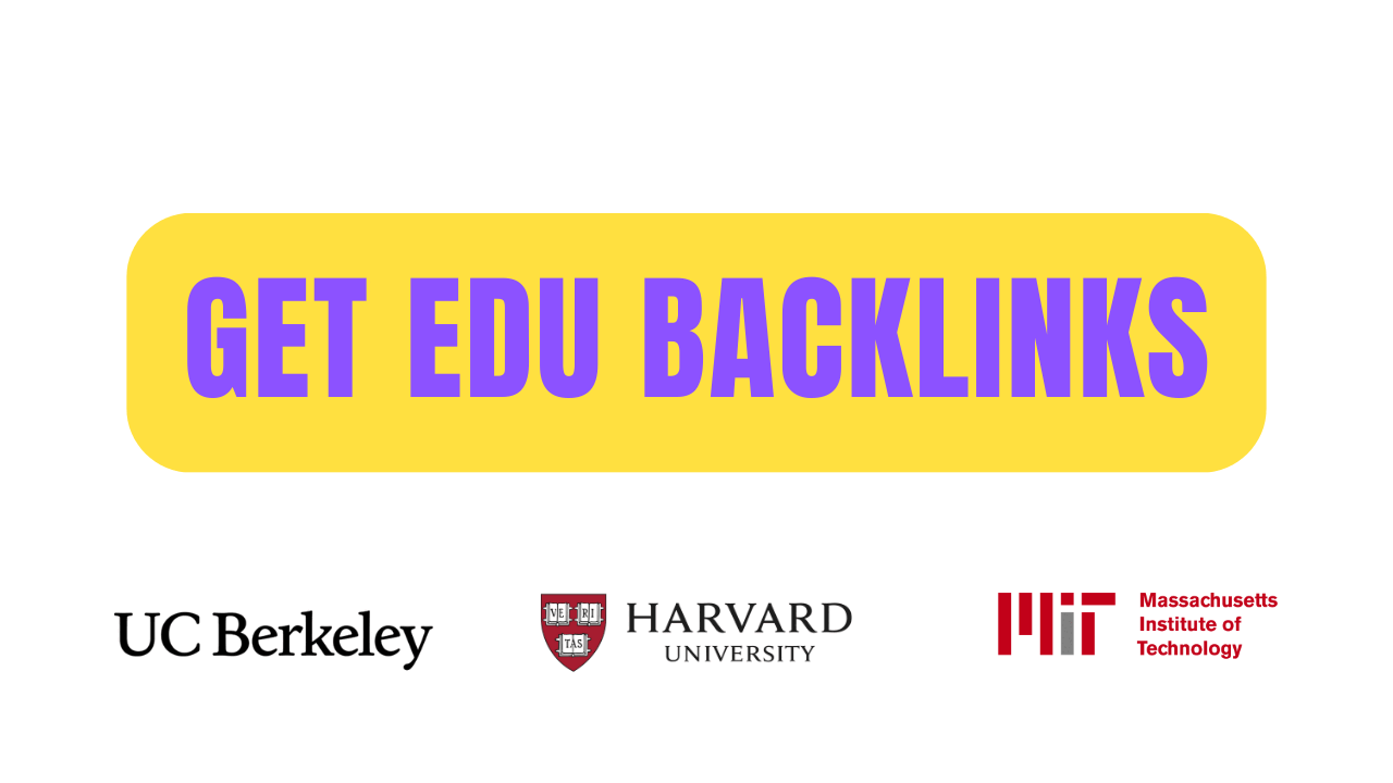 Get EDU backlinks from famous universities like UC Berkeley, Harvard, and the Massachusetts Institute of Technology.